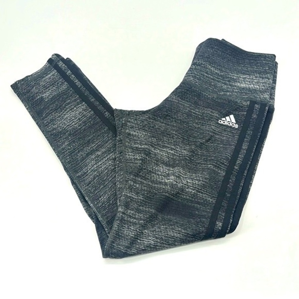 UEC Adidas black & gray adidas legging, cropped length size small